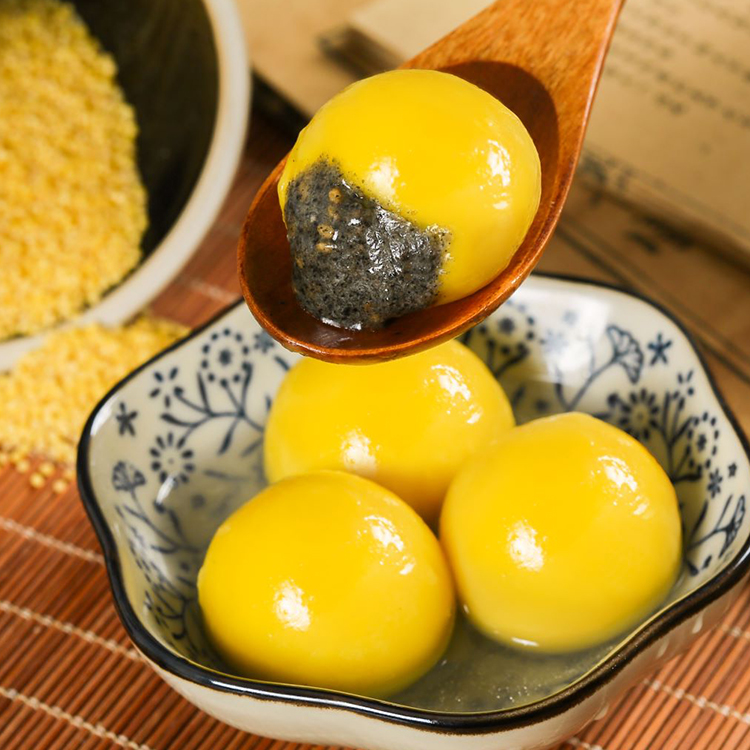 大黃米黑芝麻湯圓